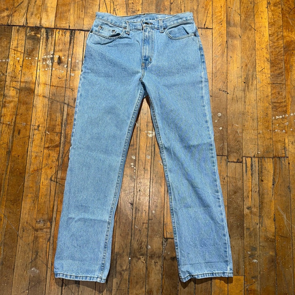 George Jeans Womens 30x30 Blue Denim Regular Fit Straight Leg Medium Wash Pocket